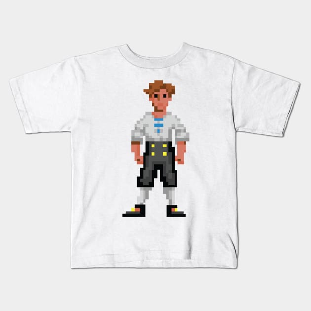 Monkey Island 1 Guybrush Threepwood Kids T-Shirt by Retro8Bit Fashion Store
